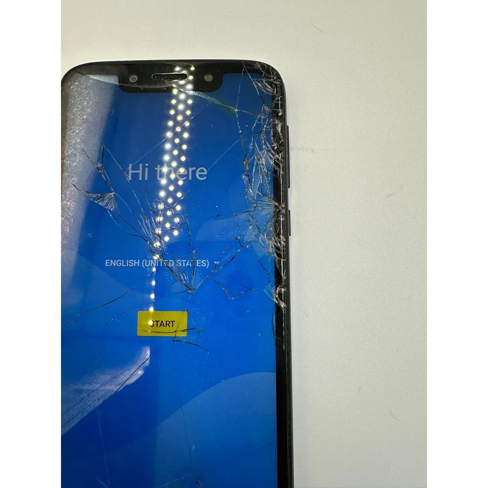 Motorola Moto G7 Play XT1952-3 Verizon Black Cracked Screen For Parts Repair